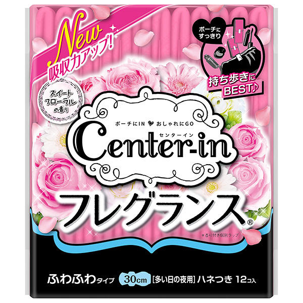 센터 인 컴팩트 스위트 프로랄향 오버나이트 슬림 날개형 30.5cm 12매입_위생용품 생리대