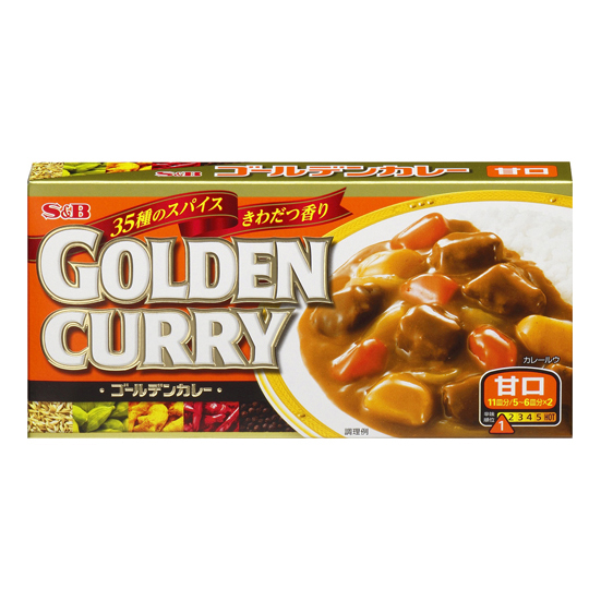 에스비 S＆B 골든카레 부드러운맛 198g