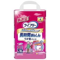 라이프리 장시간 안심 라운드 바지유형 팬츠 L사이즈 4회흡수 18매입_성인기저귀 요실금