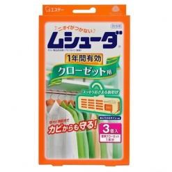 무슈다 옷장 365일 습기 탈취제&방충제 옷장 걸이용 3개입