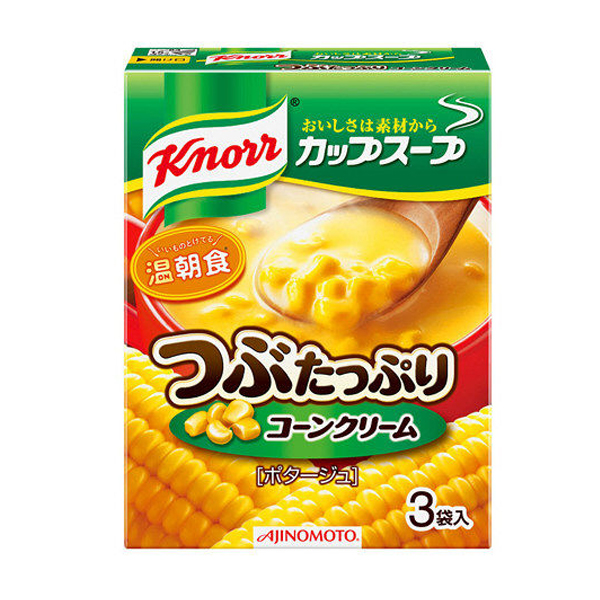 아지노모토 쿠 노르 컵 스프 옥수수콘 듬뿍 옥수수 크림스프 1 상자 (3 봉지)