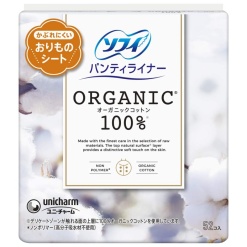 유니참 소피 오가닉 코튼 100% 팬티라이너 무향 52매입