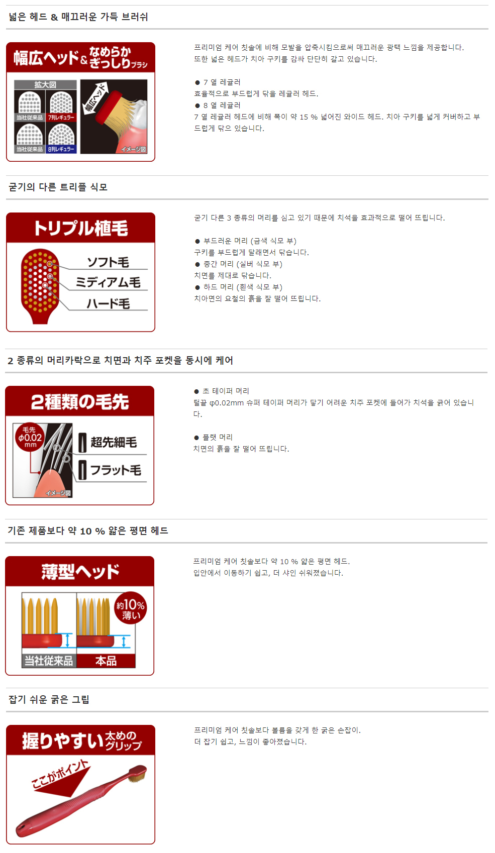 프리미엄케어 6열 칫솔 2