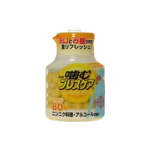 씹는 브레스케어 병 레몬 80알