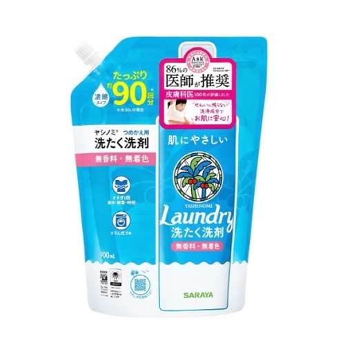 야시노미 세탁 세제 농축 타입 리필 900ml