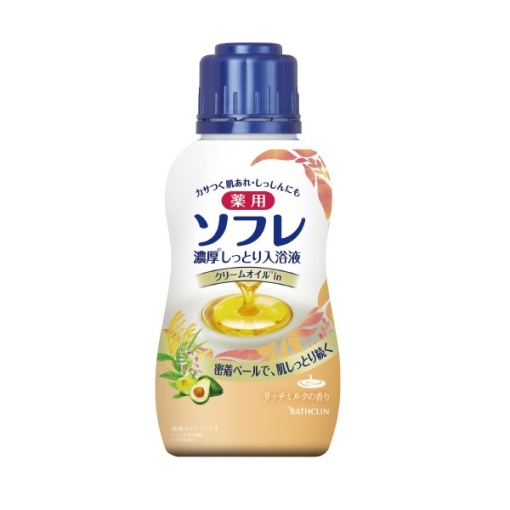 약용 소후레 짙은 촉촉한 입욕액 리치 밀크 480ml