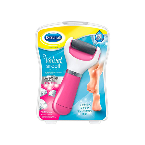 닥터 숄 벨벳 부드러운 전동 각질 제거제 다이아몬드 엑스트라 거친 핑크 1 개