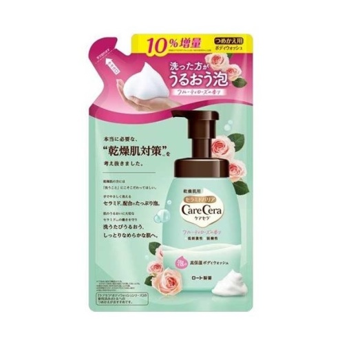 케어세라 거품의 고보습 바디 워시 프루티 로즈 리필 385ml