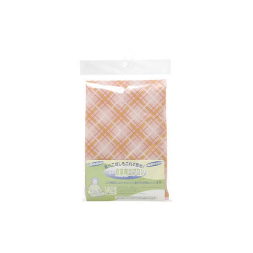 건강한 라이프 식사용 앞치마 체크 무늬 오렌지 1매