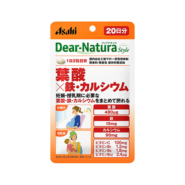 디어 내추럴 스타일 엽산 × 철 × 칼슘 40 마리