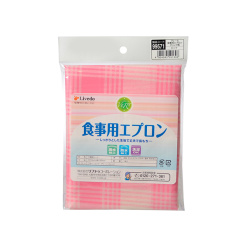 베일 식사 앞치마 체크 무늬 핑크 1 장