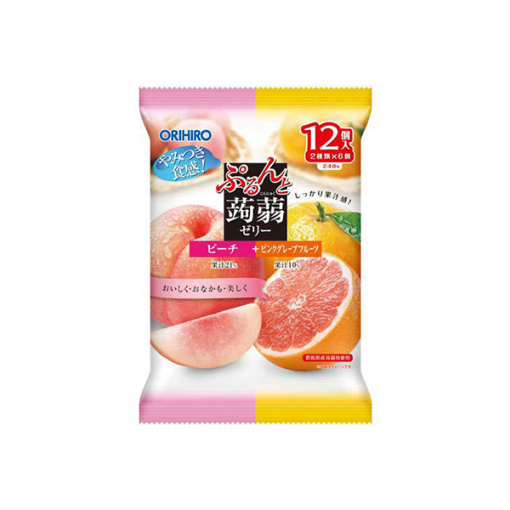 오리히로 곤약젤리 파우치 복숭아 핑크자몽 12개입