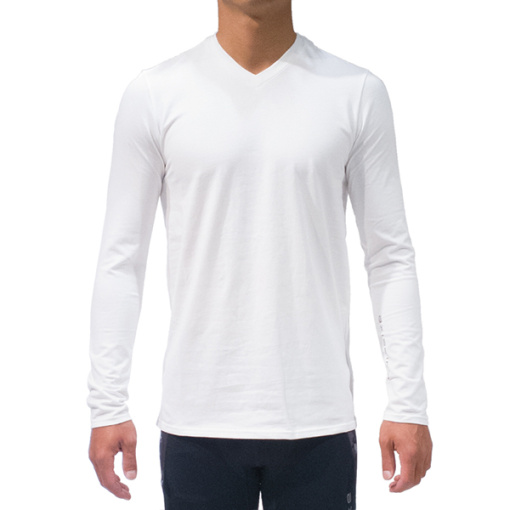 1남성용 면혼합 콤파이 ls 티v 목 흰색