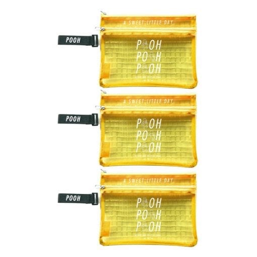 531 디즈니 푸 클리어 필통chara stu 3개1세트