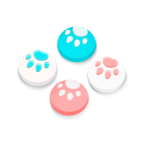 닌텐도 스위치 조이콘 아날로그 스틱 커버 swich joy con switch lite용 고양이발바닥 4개 세트핑크블루