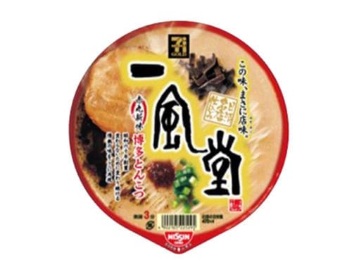 컵라멘 「닛신 명점도입」잇푸도 아카마루미소 하카타 돈코츠 라면
