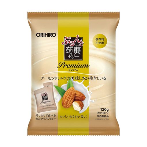 오리히로 곤약젤리 파우치 프리미엄 아몬드 밀크 6개입