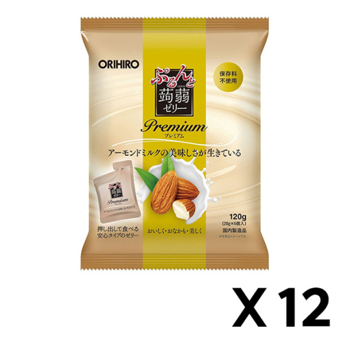 오리히로 곤약젤리 파우치 프리미엄 아몬드 밀크 6개입