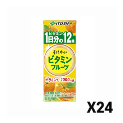 이토엔 아침의 1개로 비타민 후르츠 1일분의 비타민 12종 건강보조음료 200ml X 24세트