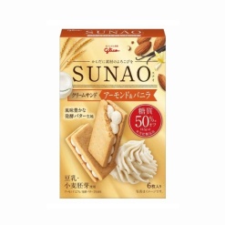 글리코 스나오 크림 샌드 아몬드 & 바닐라 75g