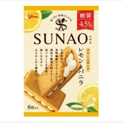 글리코 스나오 크림 샌드 레몬 & 바닐라 75g