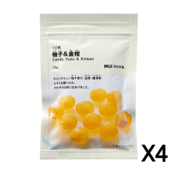무인양품 목캔디 유자&금귤 38g X 4개 세트