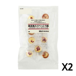 무인양품 난코우메 매실이 들어간 사탕 벳코아메 9개 X 2개 세트