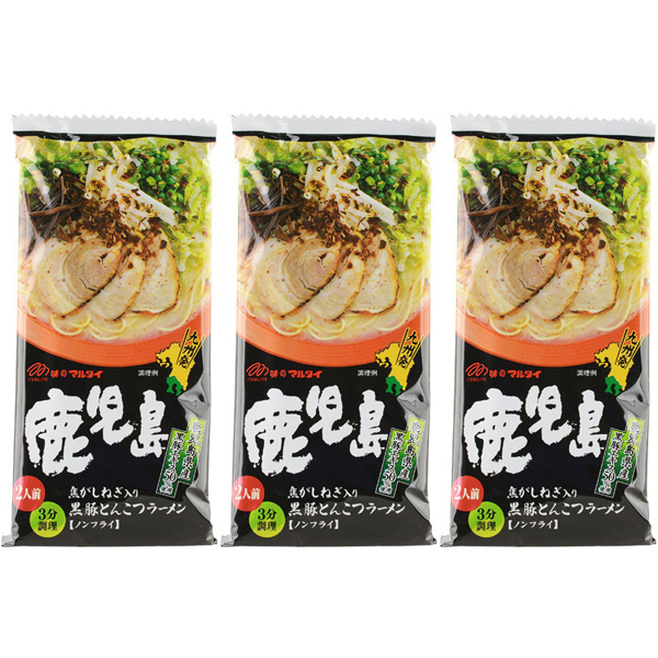 마루타이 아지노마루타이 카고시마 흑돼지 돈코츠 라멘 185g X 3개 세트