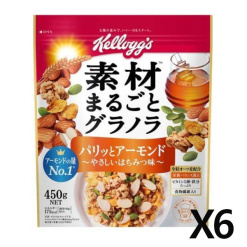 일본 켈로그 통째로 그래놀라 바삭한 아몬드 부드러운 벌꿀맛 X 6세트
