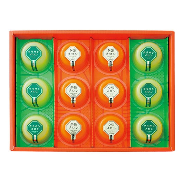 호쿠신푸즈 유바리 멜론 젤리&크라운 멜론 젤리 맛 비교 세트
