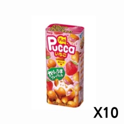 메이지 뿌까 딸기 스낵 39g X 10세트