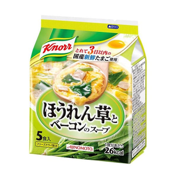 아지노모토「크노르®」시금치 베이컨 스프 5봉 32g