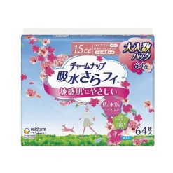 유니참 참냅 흡수 사라피 보송보송 팬티라이너 소용량 무향 15cc 64개
