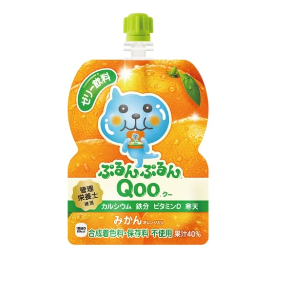 코카콜라 미니메이드 탱글탱글 Qoo 귤맛 젤리음료 125g