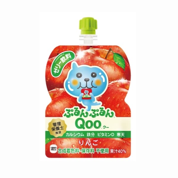 코카콜라 미니메이드 탱글탱글 Qoo 사과맛 젤리음료 125g