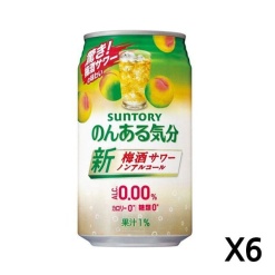 산토리 논아루 기분 매실주 사와 논알콜 1개(350ml) X 6개 세트