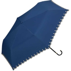 Wpc. 별 무늬 스캘럽 암막 양산 미니 801-972 네이비