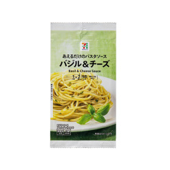 세븐일레븐세븐프리미엄 무침만 있는 파스타 소스 바질 & 치즈 21g x 2
