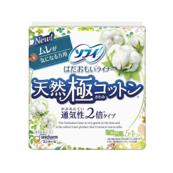 유니참 소피 피부를 생각한 라이너 천연 극면 통기성 타입 54장