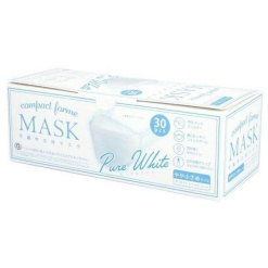 컴팩트 폼 마스크 살짝 작은 사이즈 퓨어화이트 30개입