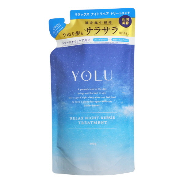 YOLU (요르) 릴렉스 나이트 리페어 트리트먼트 리필 370g