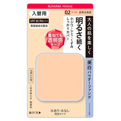 키스미 페르메 커버하여 밝은 피부 파우더 파운데이션 교체용 02 자연스러운 피부색