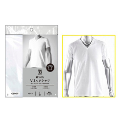 세븐일레븐 V넥 티셔츠 화이트 L