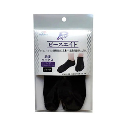 피스에이트 버선 양말 블랙 <2장 세트>