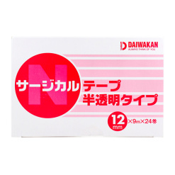 서지컬 테이프 반투명 타입 12mm × 9m × 24개입