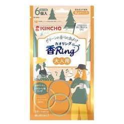 KINCHO 킨쵸 카오링 벌레 퇴치링 성인용 6개입