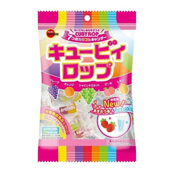 부르봉 과일 팬시 캔디 큐비롭 일본사탕 100g