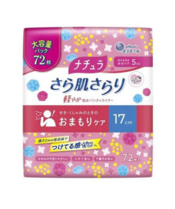 다이오제지 에리엘 내추럴 보송보송 피부 보송 가벼운 흡수 팬티 라이너 17cm 5cc 72장