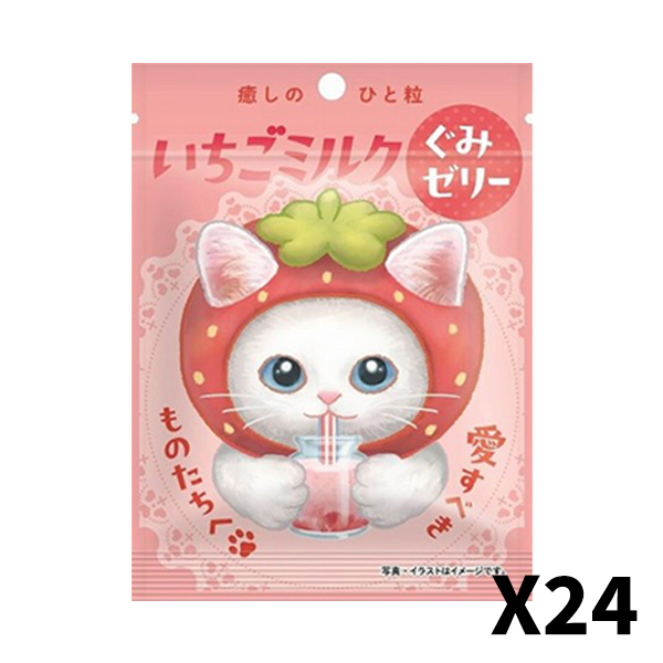 츠키미도 딸기 밀크 구미 젤리 40g x 24개