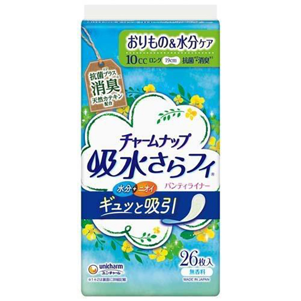 유니참 매력업 흡수 보송보송 10cc 무향료 26장 팬티라이너 롱 19cm